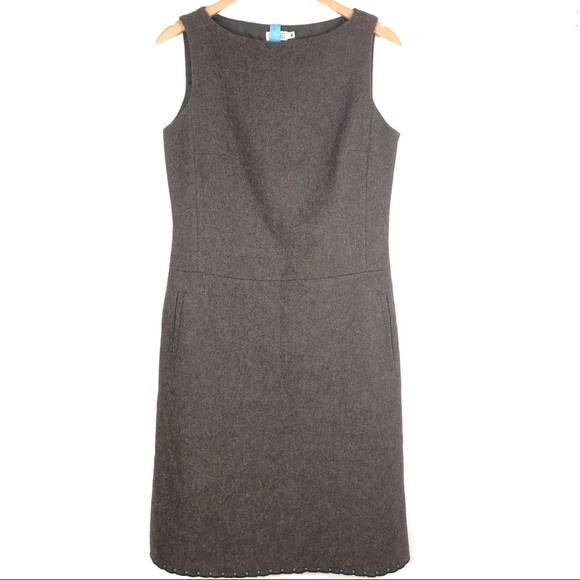 Stefanel Dresses & Skirts - STEFANEL Sheath Dress Wool Sleeveless Scallop d215